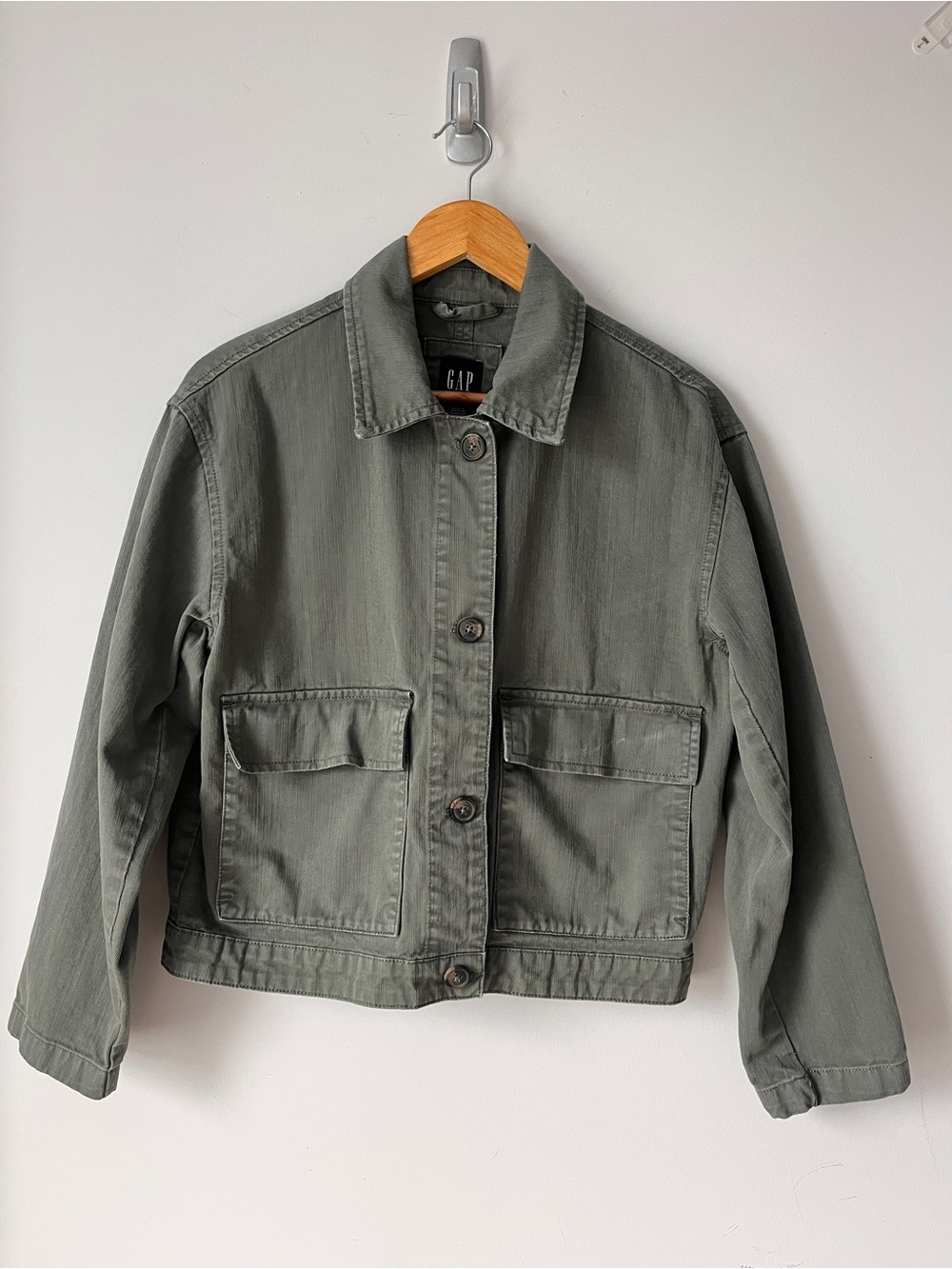 Military-Style Field Jacket | Olive Green | Size M | Chore Coat